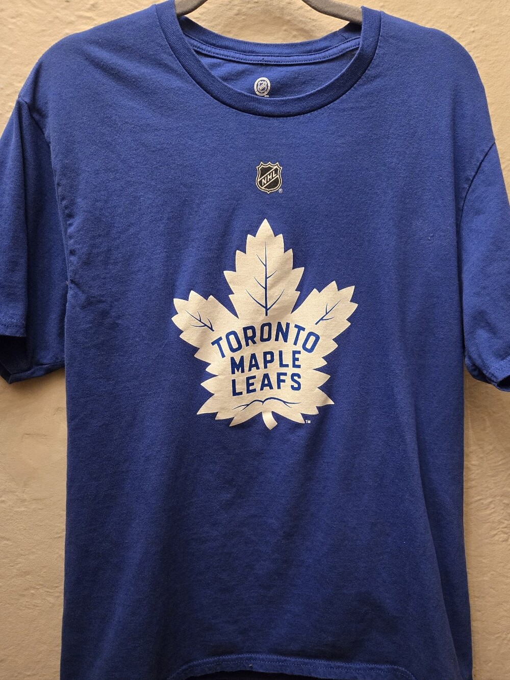 Toronto Maple Leafs Morgan Rielly #44 Fanatics NHL Hockey T Shirt Medium Blue